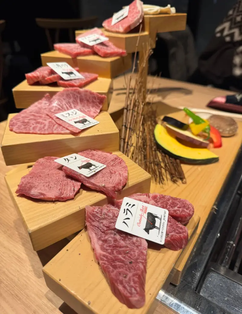 高山飛驒牛燒肉 — 油花分布豐富的牛肉